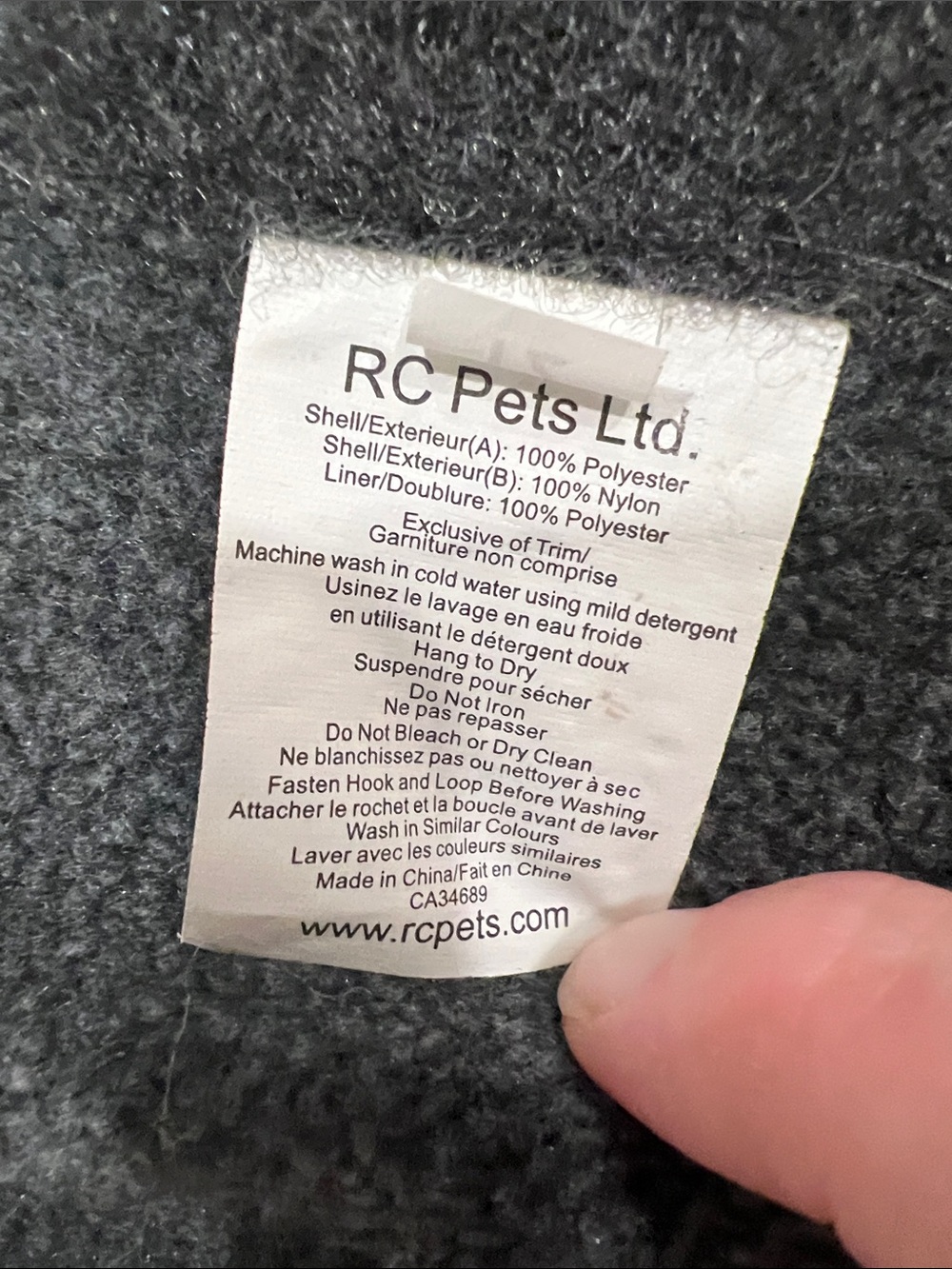 Fleece lined dog rain jacket - Picture 6 of 7